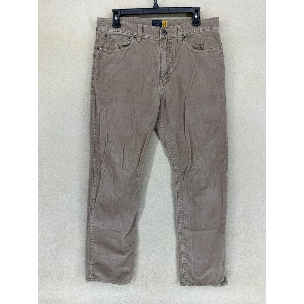 J Crew‎ 770 Corduroy Pants Tan Brown Straight Fit Mens Size 32x30